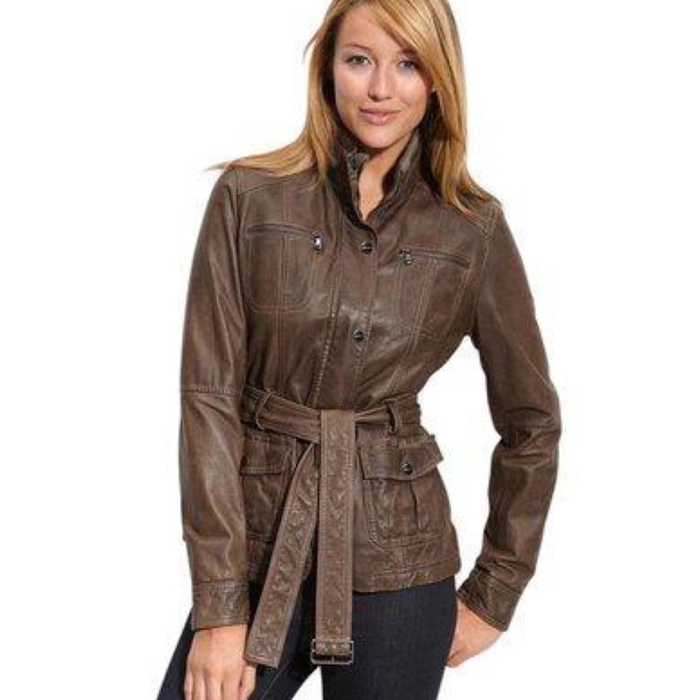 Kenneth Cole Reaction leather jacket size S